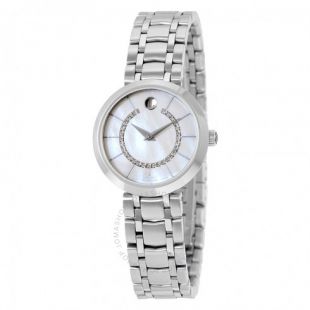 MOVADO l881 Automatic White Mother of Pearl 29 Diamonds Dial Stainless Steel Ladies Watch