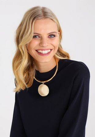 collier gros pendentif rond