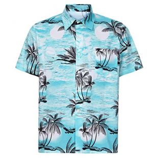 Dacawin - Dacawin Men Hawaiian Shirt-Short Sleeve Front-Pocket Beach ...