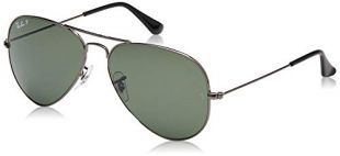 Ray Ban Unisex Sonnenbrille Aviator, Gr. Large (Herstellergröße: 58), Grau (gunmetal 004/58)