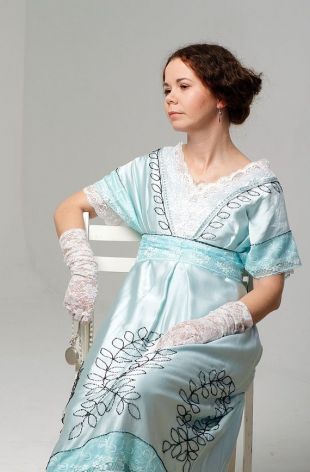 Joyssance - Edwardian robe, robe des années 1910 avec broderie perlée à ...