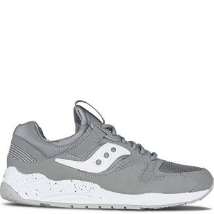 Saucony Men’s Grid 9000 Low-Top Sneakers, Grey/White, 10 UK