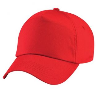 Beechfield Unisex Plain Original 5 Panel Baseball Cap (One Size) (Bright Red)