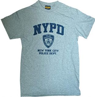 NYPD manches courtes T-Shirt Navy Logo gris