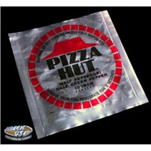 Production-made prop Pizza Hut bag from Back to the Future II