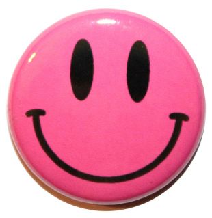 1" (25mm) Classic Smiley Face Button Badge Pin - MADE IN UK - High Quality