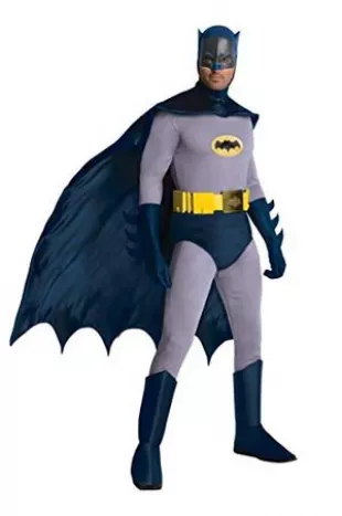 mens Grand Heritage Classic Tv Batman Circa 1966 Adult Sized Costumes, Blue/Gray, Standard US
