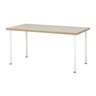 IKEA Linnmon Desk with Adils Legs for Multi Purpose 47 1/4" x23 5/8" Desk (White\Pink)