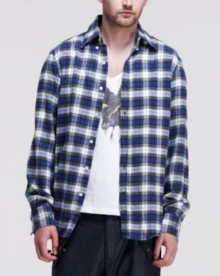 Michael Bastian PLAID FLANNEL SHIRT