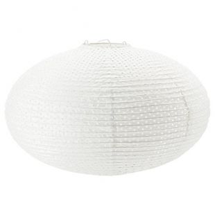Ikea Pendant Lamp Shade, White Oval 10.5" Rice Paper
