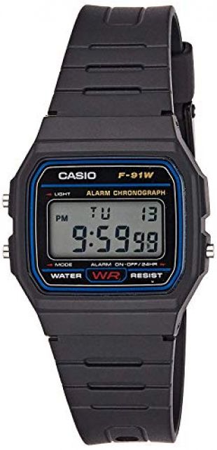 Casio Orologio Digitale Uomo con Cinturino in Resina F-91W-1YER