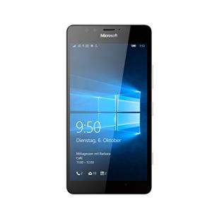 Microsoft Lumia 950 Smartphone, Display 5,2 Pollici, Memoria 32 GB, Fotocamera 20 MP, Windows 10, Bianco [Germania]