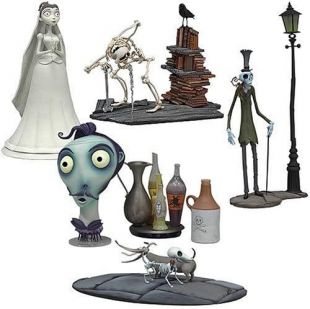 McFarlane Toys 3 Corpse Bride Mini Collectors Set - Victoria, Elder Gutenknacht, Zombie Gentleman, Paul the Head Waiter, Scraps and the Wiener Dog by Unknown