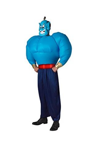 Rubie's Official Adult's Genie, Aladdin Inflate Torso Costume - One Size, Blue/Black