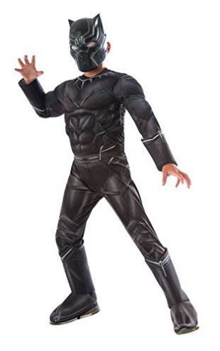 Rubie' s Costume da bambino ufficiale Marvel Panther Deluxe guerra civile – nero, grande