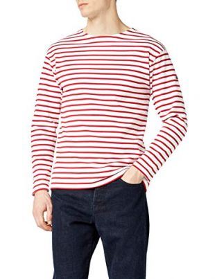 Armor Lux 1525 T-Shirt, Bianco(Blanc (320 Blanc/Braise), S Uomo