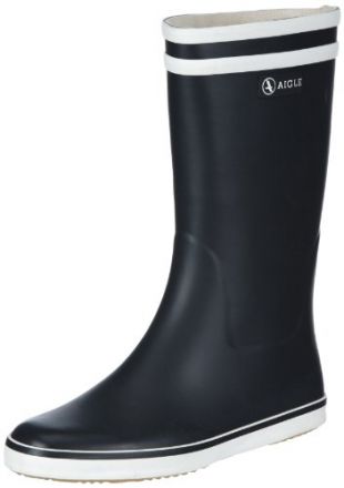 Aigle Women's Malouine Bt Wellington Boots, Blue (Marine/Blanc), 5 UK