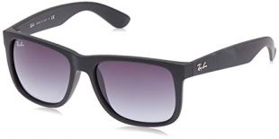Ray-Ban RB4165 601/8G 54-16 Justin -  Gafas de sol, Hombre,  Negro (Rubber Black), Tamaño de la lente-puente: 55 16
