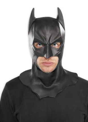 Rubie's Costume Batman The Dark Knight Adult Batman Full Overhead Latex Mask Black One Size