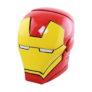Marvel Barattolo per Biscotti Iron Man, Ceramica, Red And Yellow, 18.6x14.5x18.6 cm