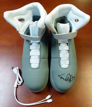 Michael J Fox Signed Back To The Future Air Mag Shoes - Certified Genuine Autograph By PSA/DNA - Celebrity Autograph