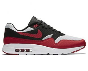 Nike Mens Air Max 1 Ultra Essential Pure Platinum/Gym Red Mesh Size 11.5