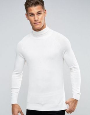 Selected Homme - Pull en maille à col roulé