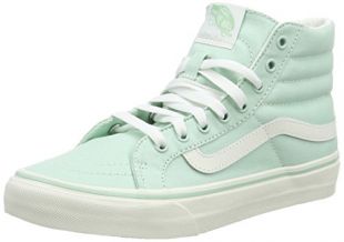 Vans Sk8-Hi Slim, Zapatillas Altas Unisex Adulto, Verde (Gossamer Green/Blanc De Blanc), 36.5 EU