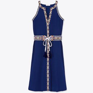 Tory Burch Savannah Embroidered A Line Dress worn by Heather (Betsy Brandt)  in Life in Pieces (S03E03) | Spotern