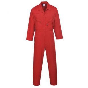 Portwest - Tuta Intera da Lavoro con Zip Frontale - Uomo (L - regolare) (Rosso)