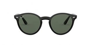 Ray-Ban Unisex's 0RB4380N 601/71 37 Sunglasses, Black/Green