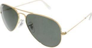 Verde Ray-Ban Clásico Aviator Sunglasses Arista Oro Cristal Polarizado Rb3025 001/58 55