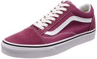 Vans Dry Rose Red/True White Old Skool Sneakers-UK 5
