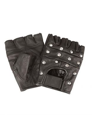 Dedos mivall derrocaran con remaches, negro S-XXL