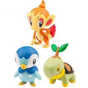 Pokemon Monster Collection EX 20th Anniversary 3 Pokemon of the Journey (Piplup, Chimchar, Turtwig) Vol.4 The Sinnoh Region