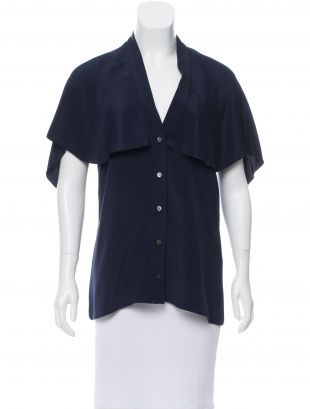 Derek Lam Silk Cape Top