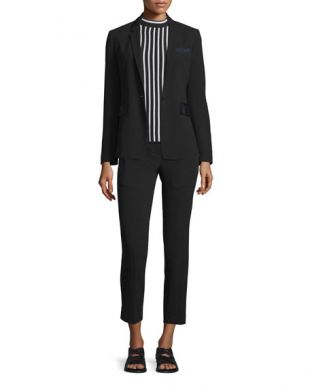 Windsor One-Button Blazer, Black