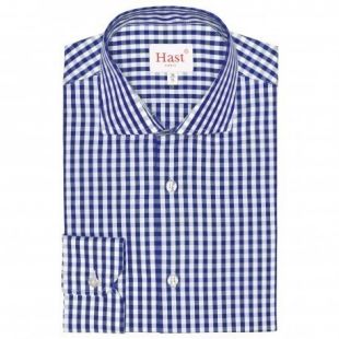 Chemise Vichy Bleu Homme   Popeline