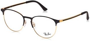Ray-Ban 6375, Montature Unisex Adulto, Nero (Black/Gold), 51