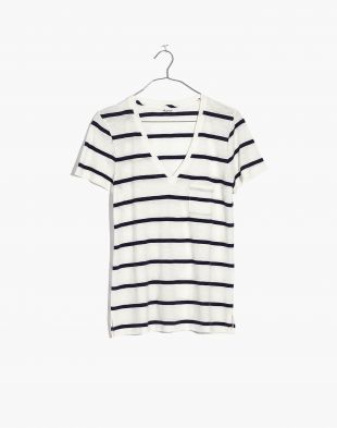 T-shirt marinière bleu et blanc