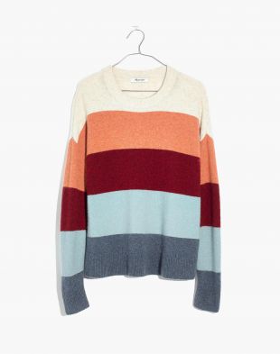 Pull rayé multicolore