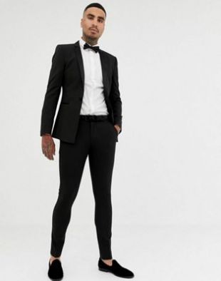 ASOS DESIGN Vest de smoking ultra ajusté Noir