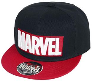 Marvel Logo Snapback Cap Black-red