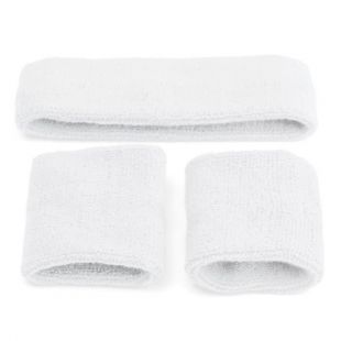 Bandeaux de Sport Tête & Poignet blanc