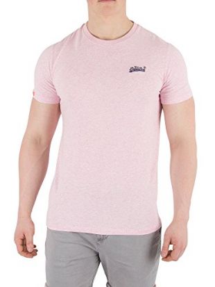Superdry Men's Orange Label Vintage EMB T-Shirt, Pink, Small