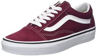 Vans Old Skool Suede/Canvas, Baskets Femme, Rouge (Burgundy/True White), 41 EU