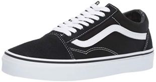 Vans Old Skool Leather, Unisex Adults' Low-Top Trainers, Black (Black/White), 2.5 UK