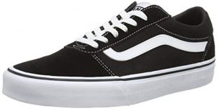 Vans Ward Canvas, Men’s Low-Top Sneakers, Black (Suede/Canvas) Black/White C24), 10 UK (44.5 EU)