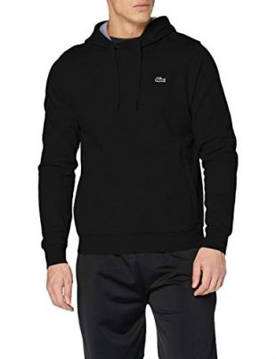 Lacoste Sport Sh2128 Felpa con Cappuccio, Nero (Noir/Argent Chine), Large (Taglia Produttore: 5) Uomo
