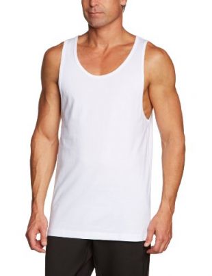 Urban Classics - Jersey Big Tank Top, Sport shirt Uomo, Bianco (White), Small (Taglia Produttore: Small)
